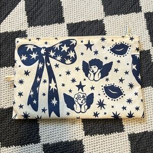 Baggu Large Flat Pouch Cherub Bows
